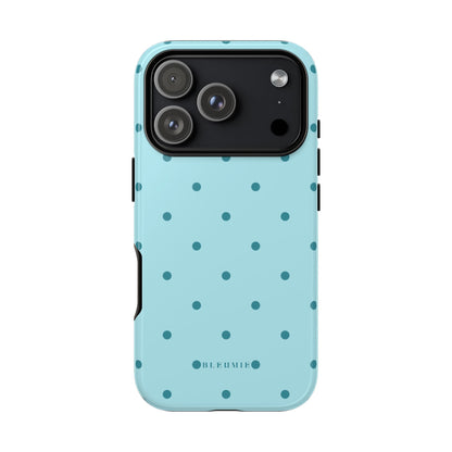 Mint Polka Dot Tough Phone Case iPhone 17 Pro BLEUMIE