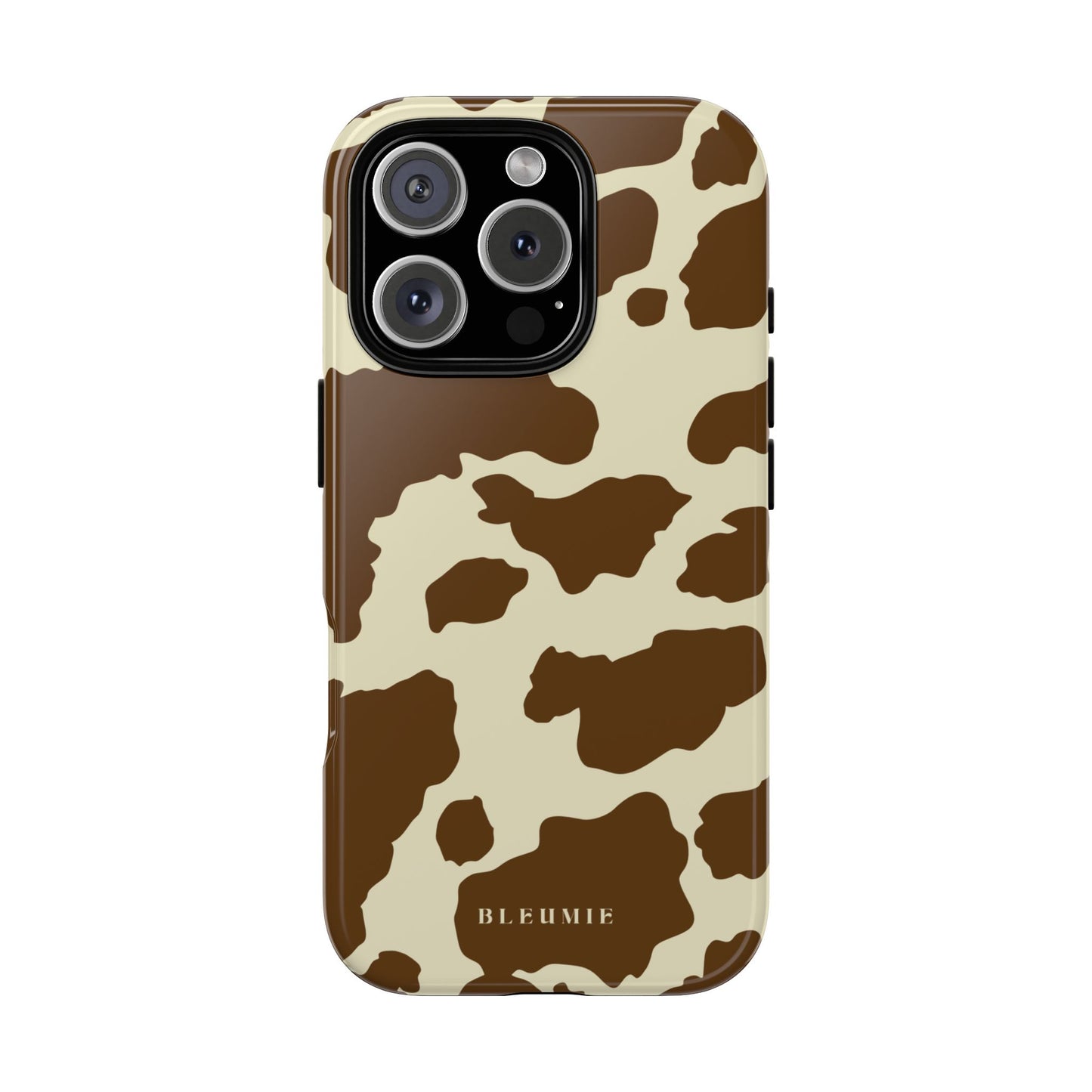 Camo Cow Print Tough Phone Case iPhone 16 Pro BLEUMIE