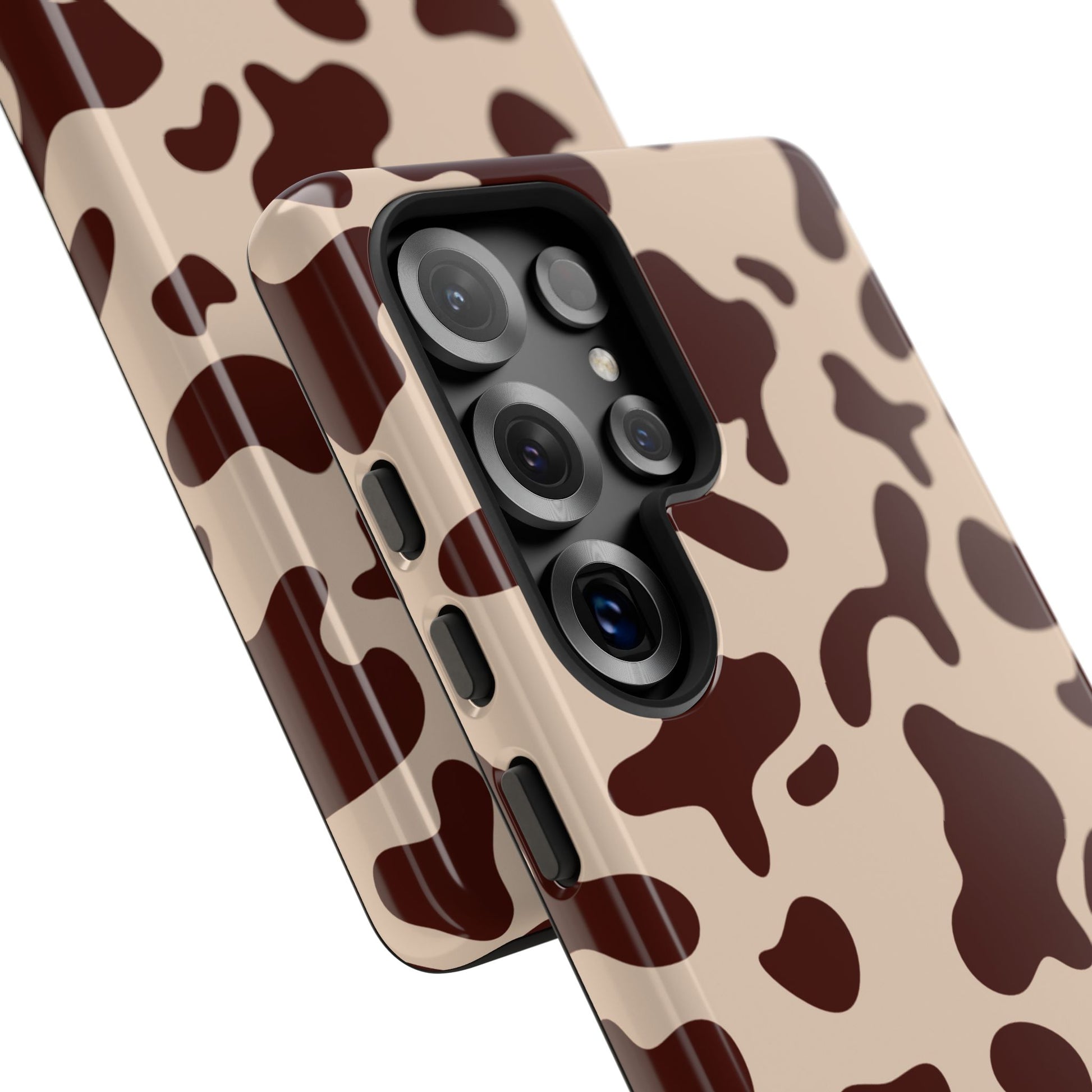 Mocha Cow Print Tough Phone Case BLEUMIE