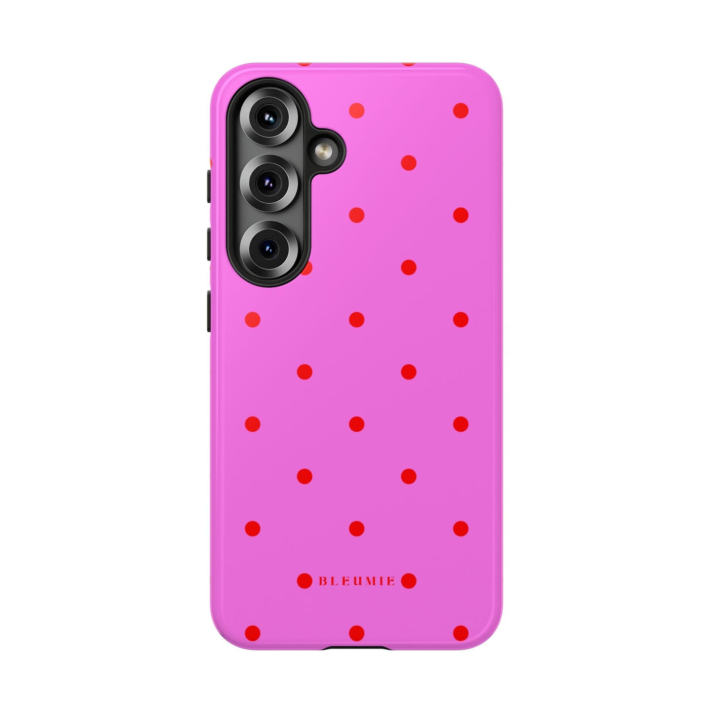 Pinka Polka Dot Tough Phone Case Samsung Galaxy S25 BLEUMIE
