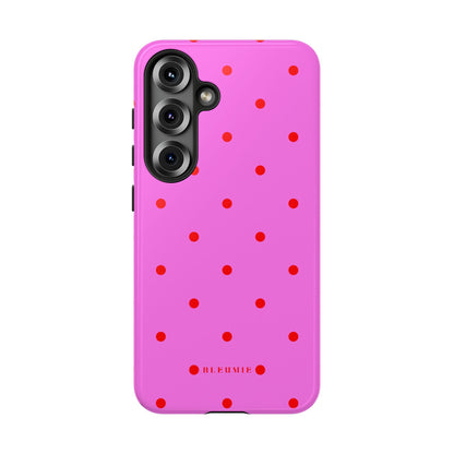 Pinka Polka Dot Tough Phone Case Samsung Galaxy S25 BLEUMIE