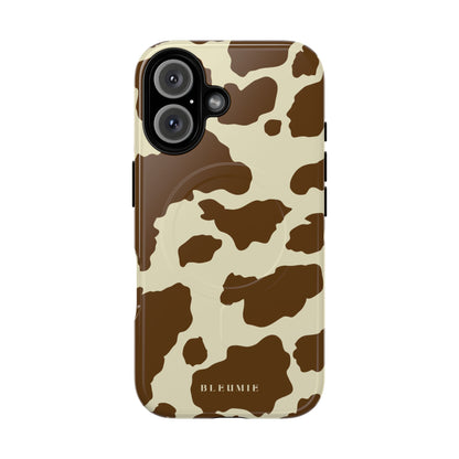 Camo Cow Print MagSafe iPhone Cases iPhone 16 Glossy BLEUMIE
