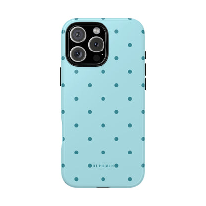 Mint Polka Dot Tough Phone Case iPhone 16 Pro Max BLEUMIE