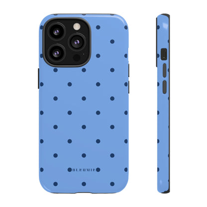 Blue Polka Dot Tough Phone Case iPhone 13 Pro BLEUMIE