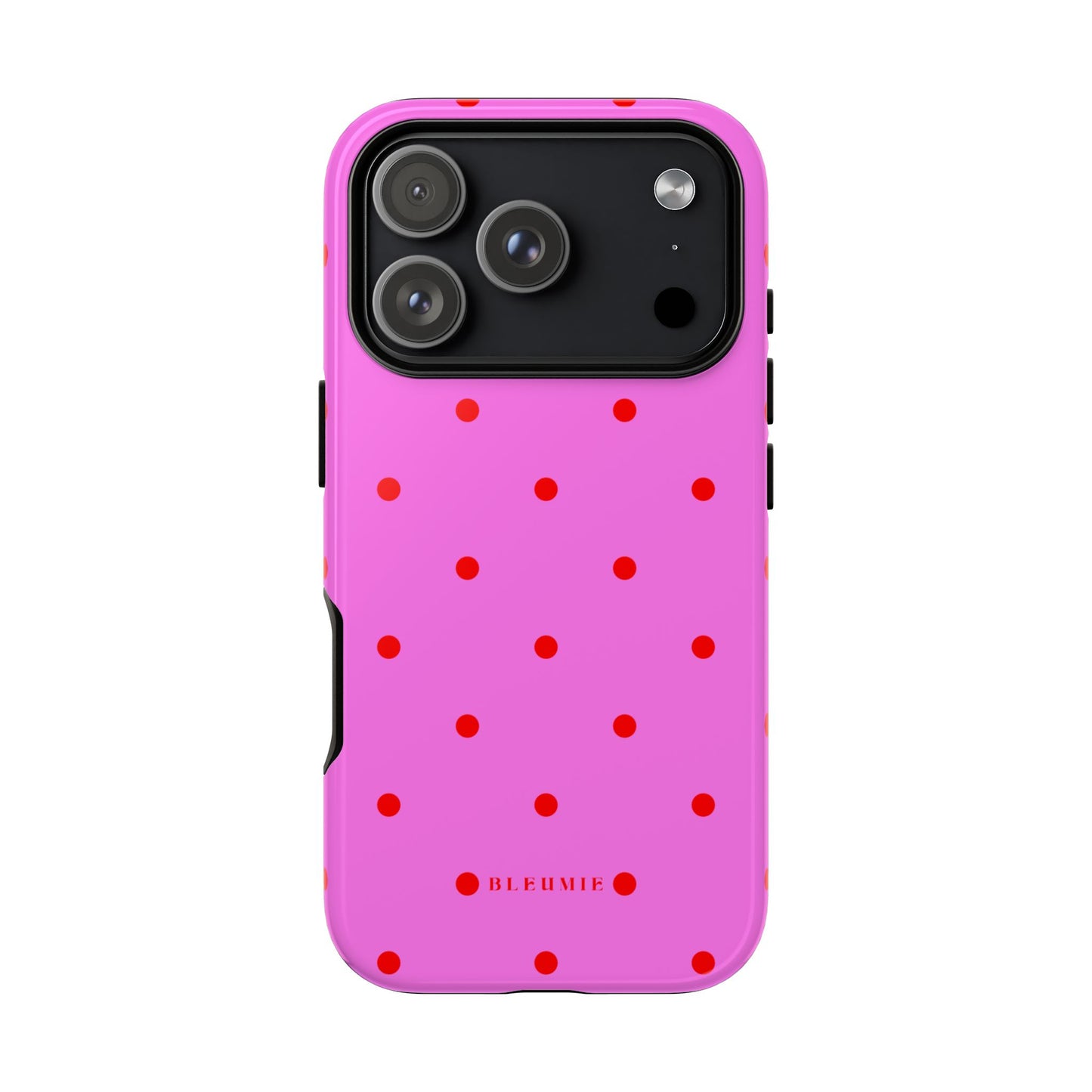 Pinka Polka Dot Tough Phone Case iPhone 17 Pro BLEUMIE