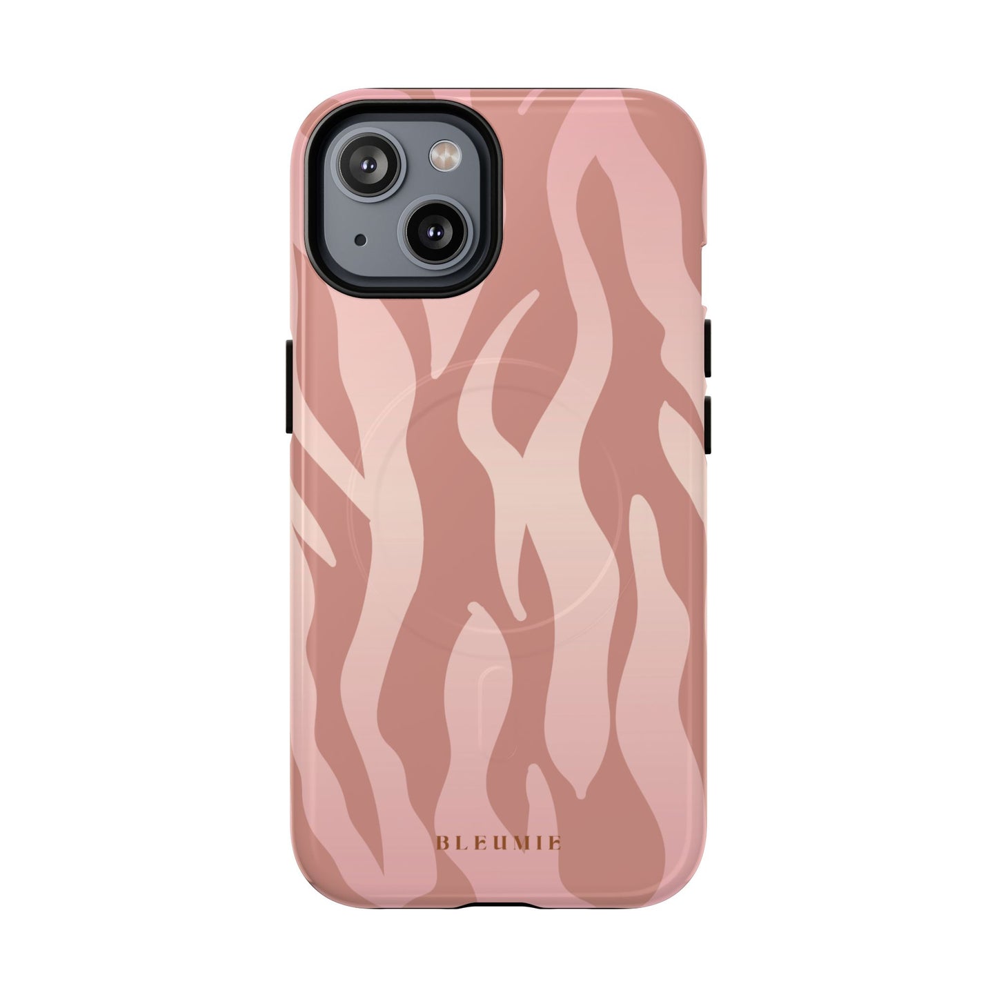 Rosé Zebra Print MagSafe iPhone Cases iPhone 14 Glossy BLEUMIE