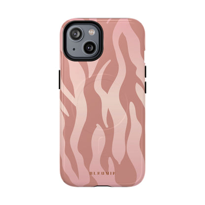 Rosé Zebra Print MagSafe iPhone Cases iPhone 14 Glossy BLEUMIE