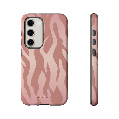 Rosé Zebra Print Tough Phone Case Samsung Galaxy S23 BLEUMIE