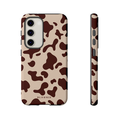 Mocha Cow Print Tough Phone Case Samsung Galaxy S23 BLEUMIE