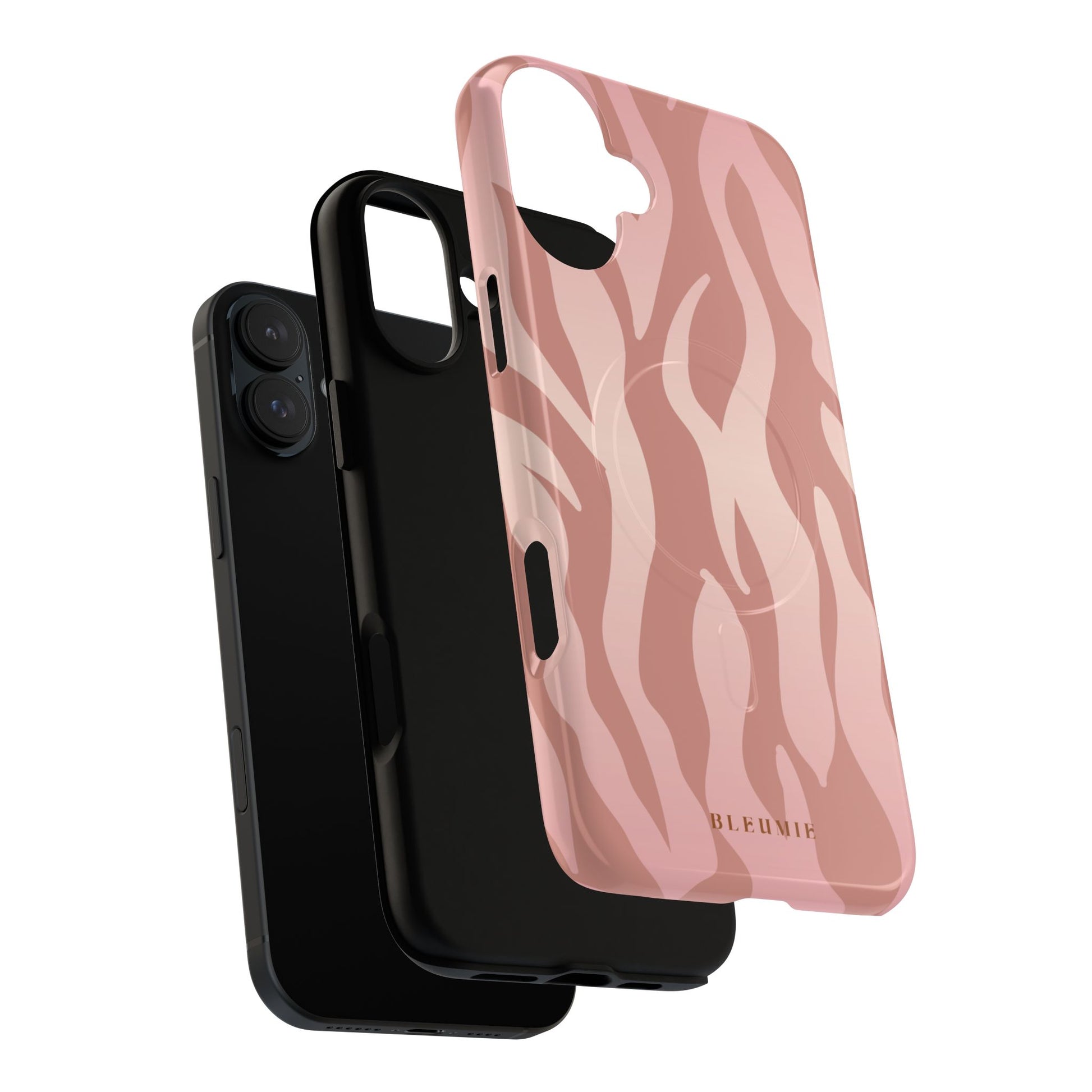Rosé Zebra Print MagSafe iPhone Cases BLEUMIE