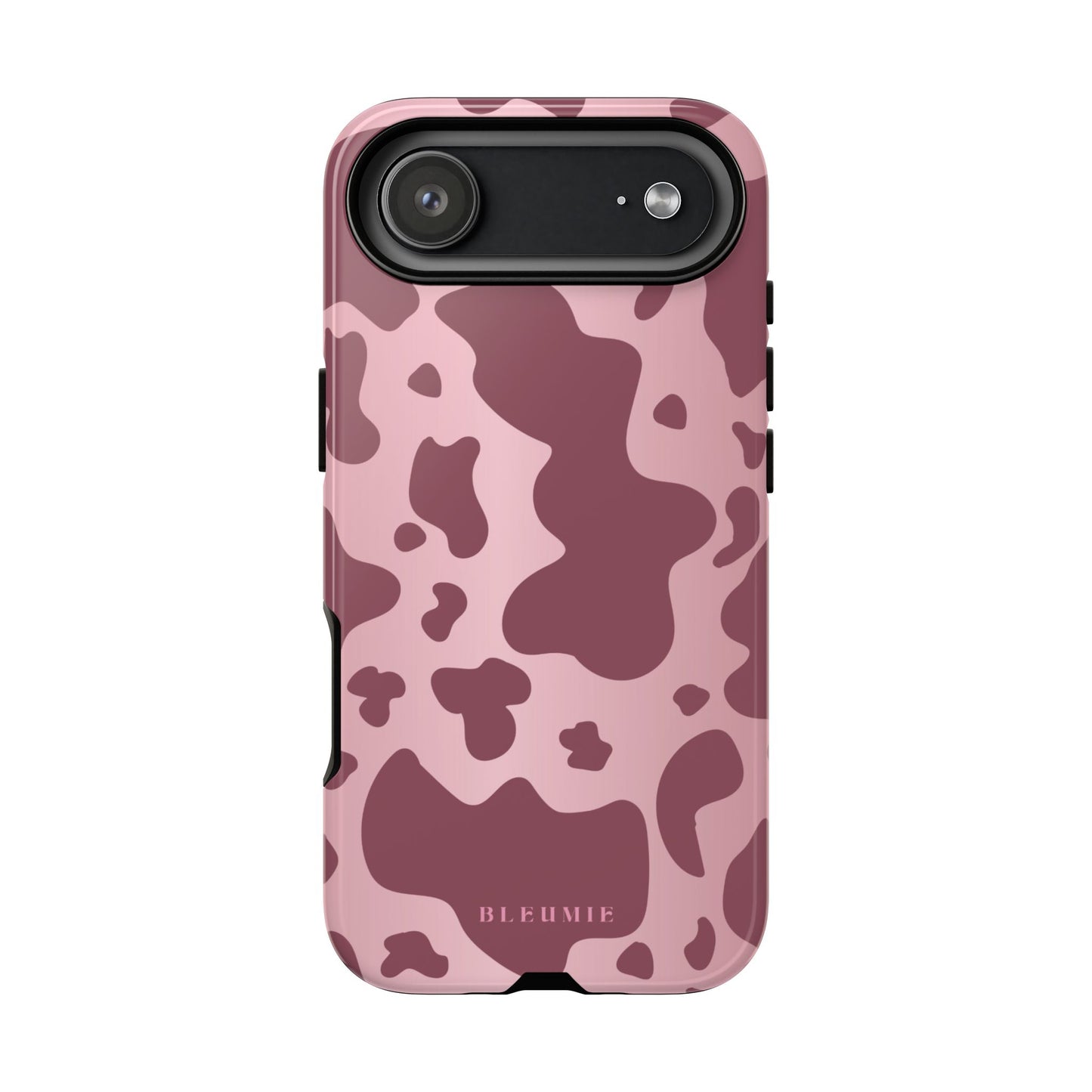 Mauve Cow Print Tough Phone Case iPhone 17 Air BLEUMIE