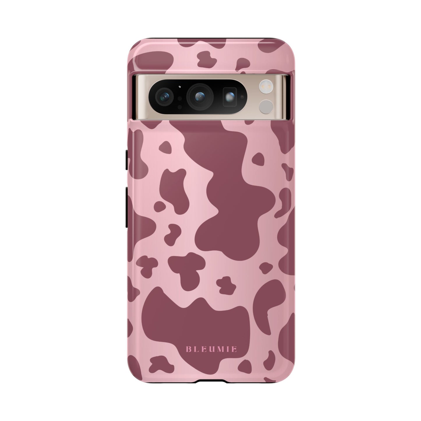 Mauve Cow Print Tough Phone Case Google Pixel 8 Pro BLEUMIE