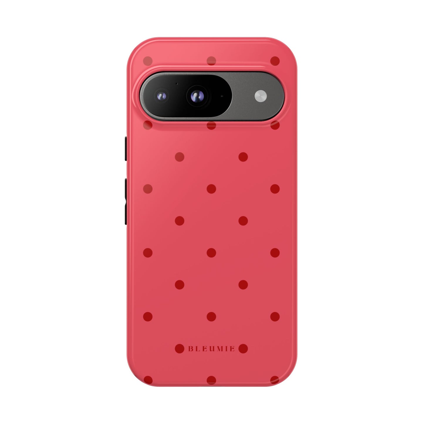 Crimson Polka Dot Tough Phone Case Google Pixel 9 BLEUMIE