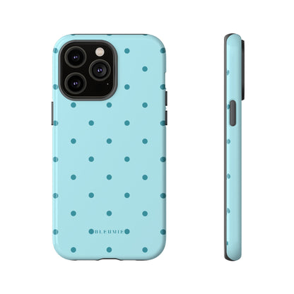 Mint Polka Dot Tough Phone Case iPhone 14 Pro Max BLEUMIE