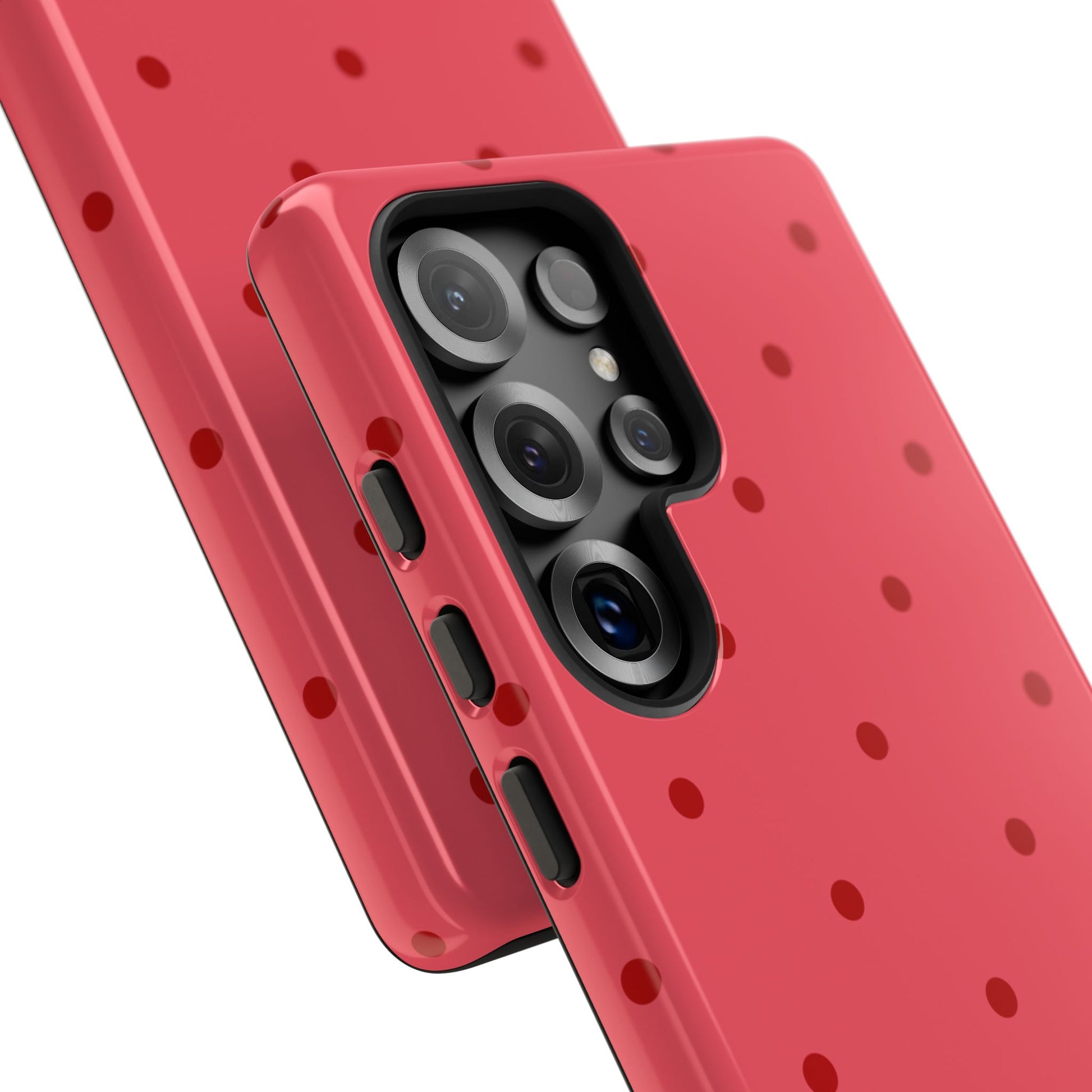 Crimson Polka Dot Tough Phone Case BLEUMIE