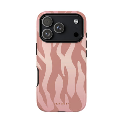 Rosé Zebra Print Tough Phone Case iPhone 17 Pro BLEUMIE