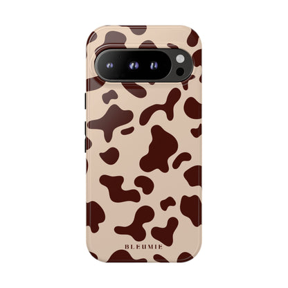 Mocha Cow Print Tough Phone Case Google Pixel 9 Pro BLEUMIE
