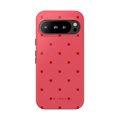 Crimson Polka Dot Tough Phone Case Google Pixel 9 Pro BLEUMIE