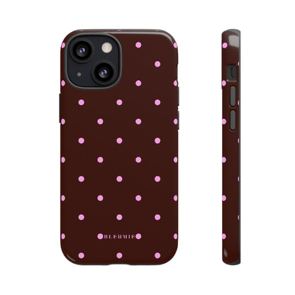 Berry Polka Dot Tough Phone Case iPhone 13 Mini BLEUMIE