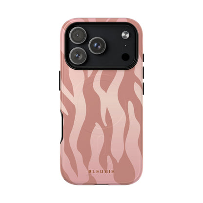 Rosé Zebra Print MagSafe iPhone Cases iPhone 17 Pro Glossy BLEUMIE
