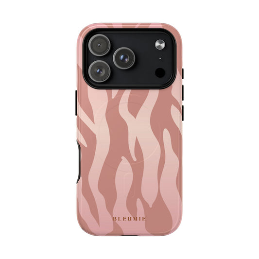 Rosé Zebra Print MagSafe iPhone Cases iPhone 17 Pro Glossy BLEUMIE