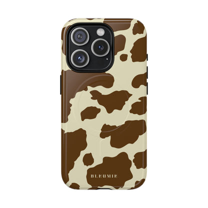 Camo Cow Print MagSafe iPhone Cases iPhone 15 Pro Glossy BLEUMIE