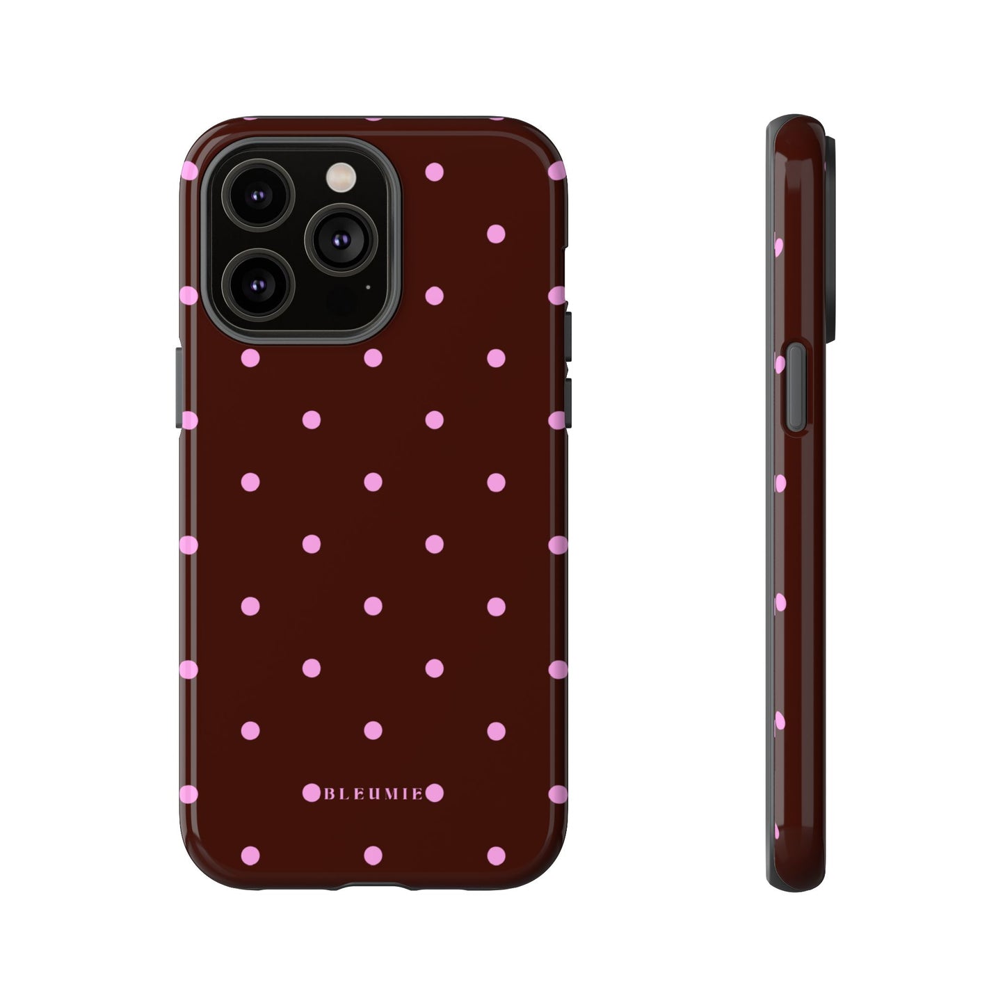 Berry Polka Dot Tough Phone Case iPhone 14 Pro Max BLEUMIE