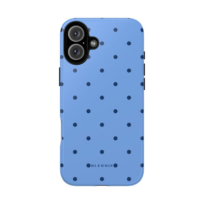 Blue Polka Dot Tough Phone Case iPhone 16 Plus BLEUMIE