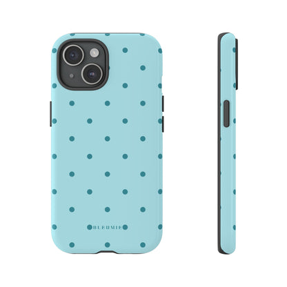 Mint Polka Dot Tough Phone Case iPhone 15 BLEUMIE