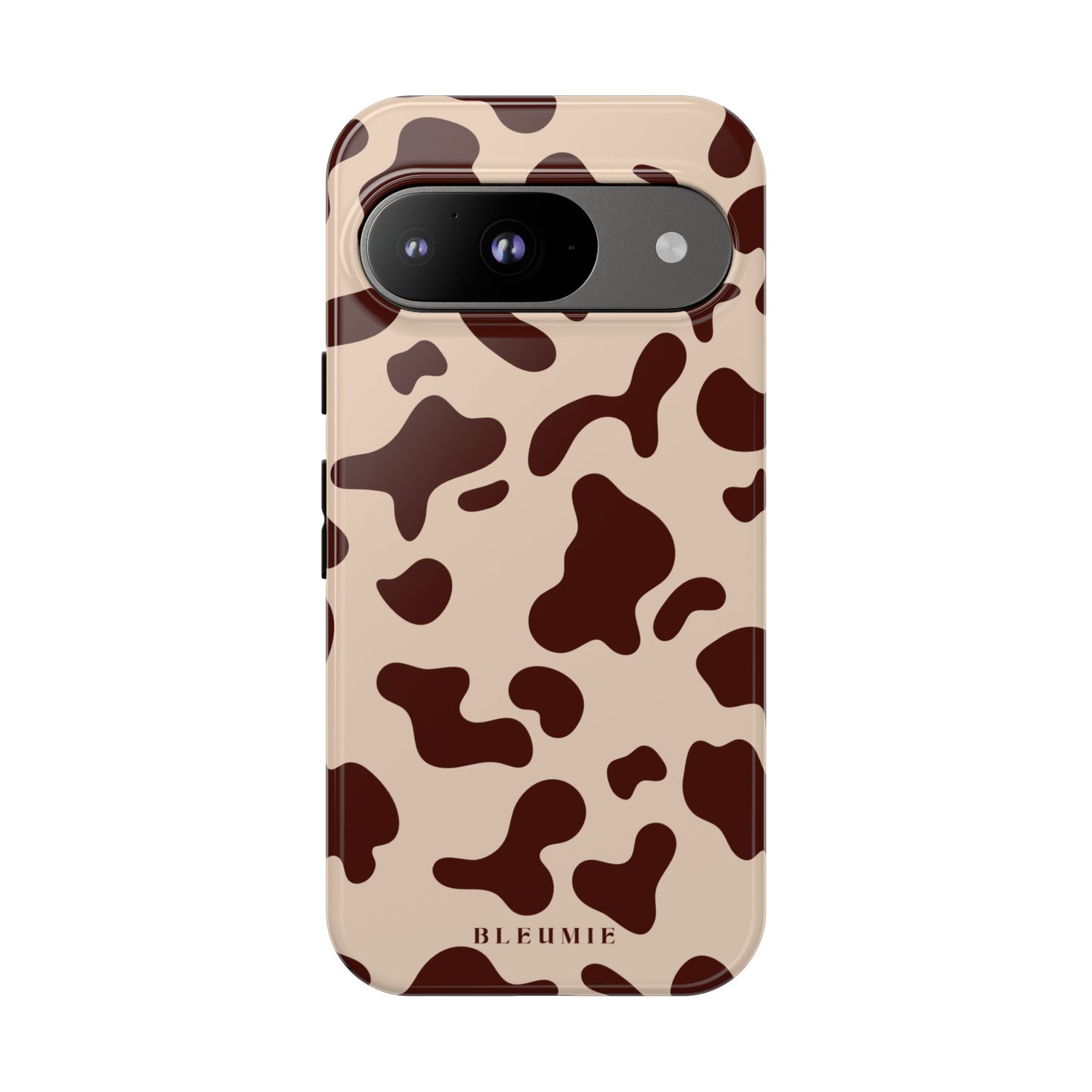 Mocha Cow Print Tough Phone Case Google Pixel 9 BLEUMIE
