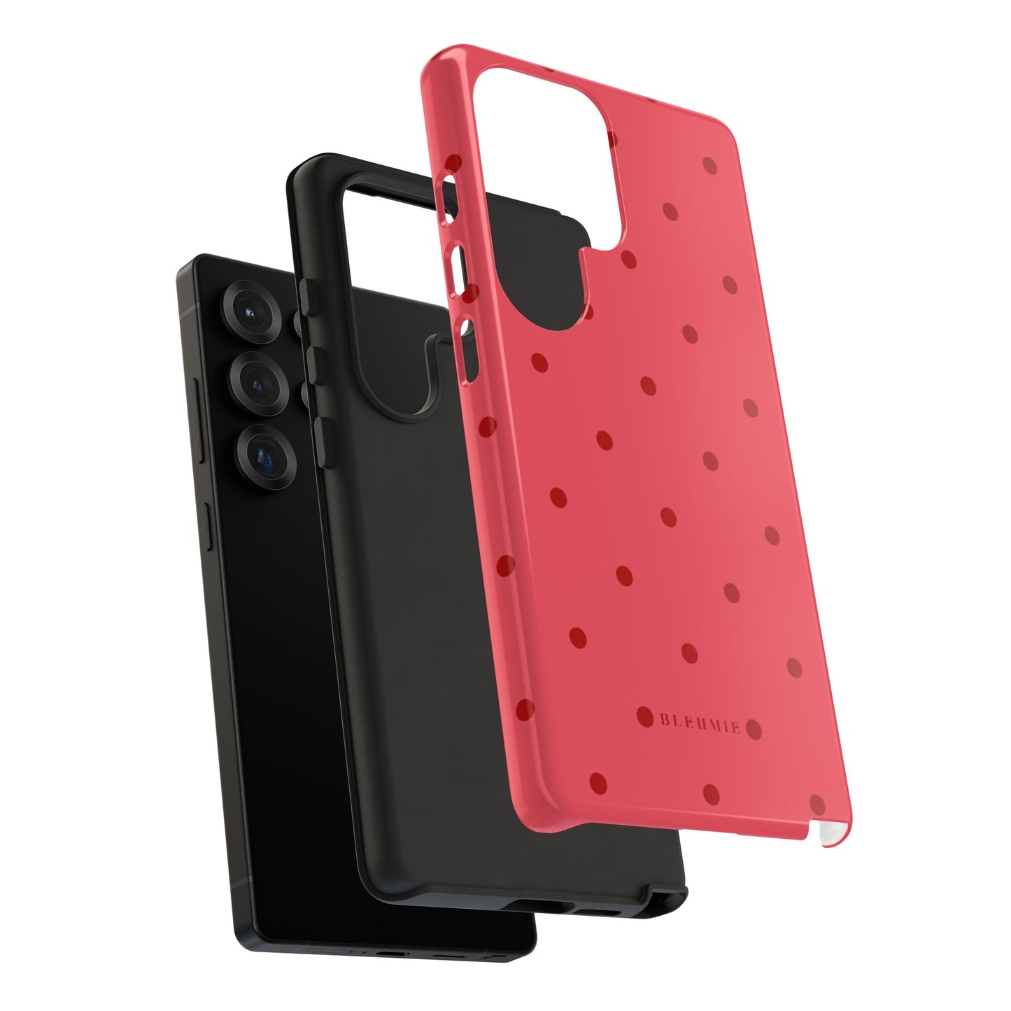 Crimson Polka Dot Tough Phone Case BLEUMIE