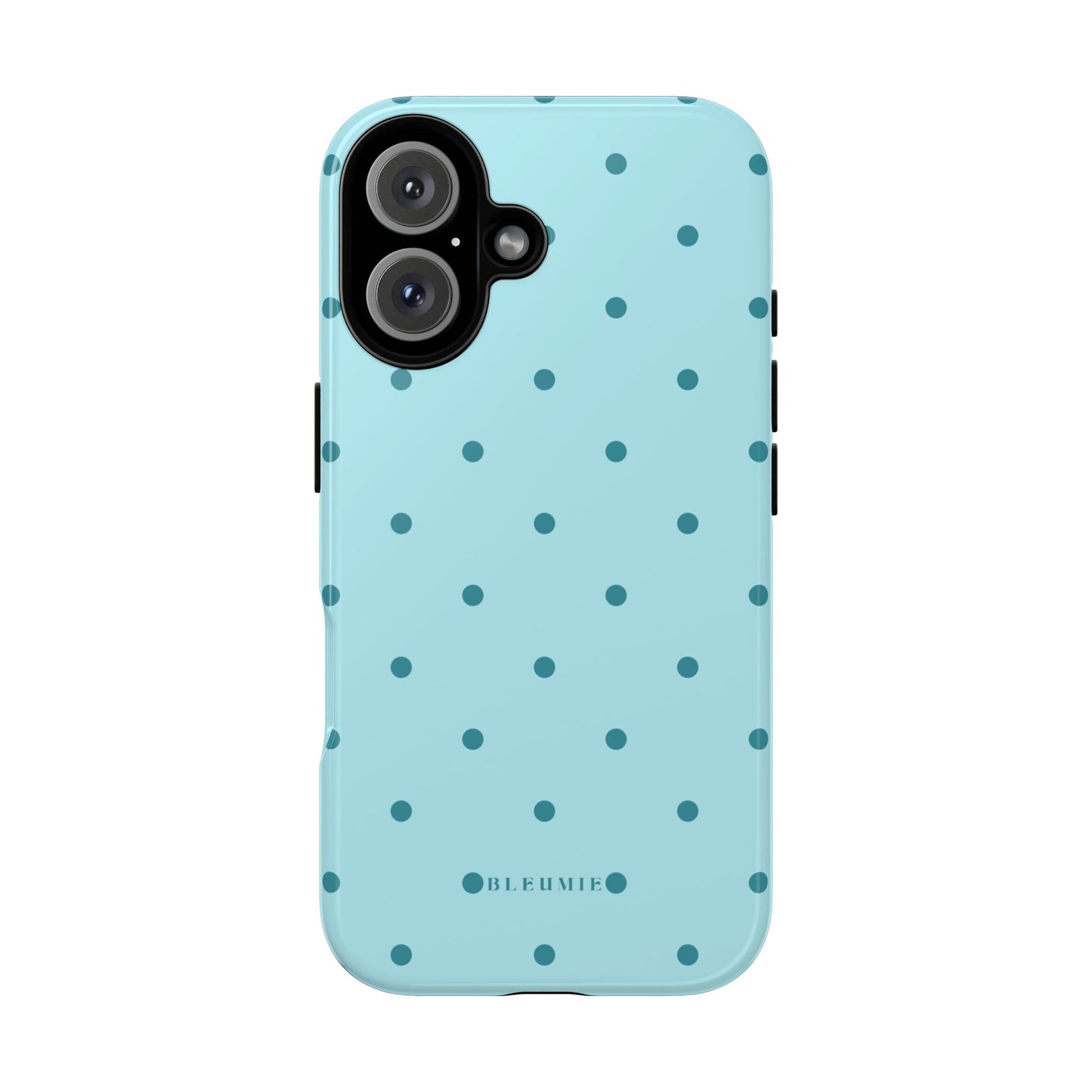 Mint Polka Dot Tough Phone Case iPhone 16 BLEUMIE