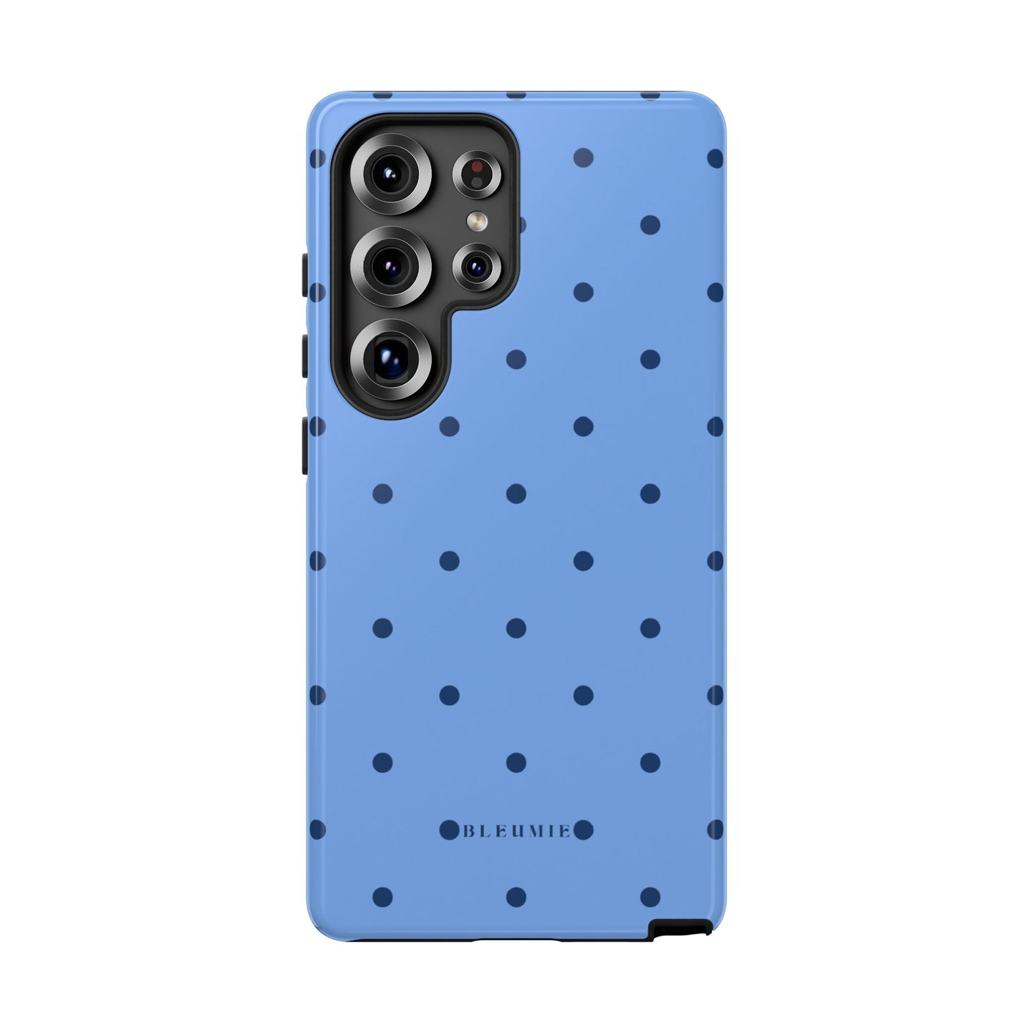 Blue Polka Dot Tough Phone Case Samsung Galaxy S25 Ultra BLEUMIE