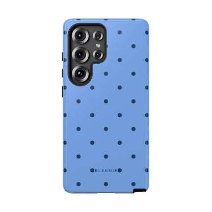 Blue Polka Dot Tough Phone Case Samsung Galaxy S25 Ultra BLEUMIE
