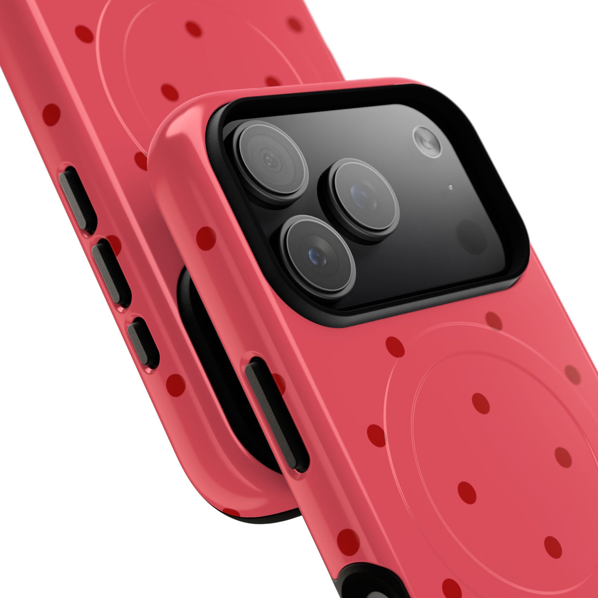 Crimson Polka Dot MagSafe iPhone Cases BLEUMIE