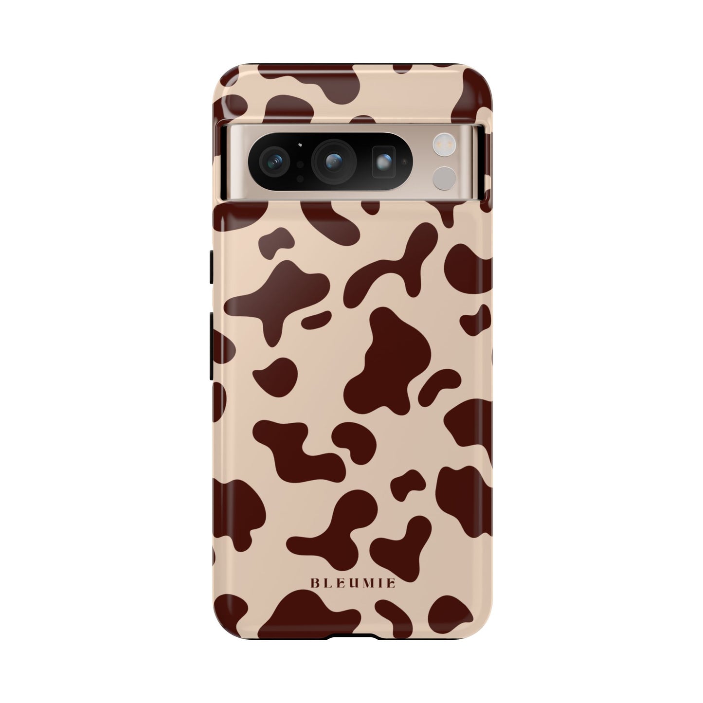 Mocha Cow Print Tough Phone Case Google Pixel 8 Pro BLEUMIE