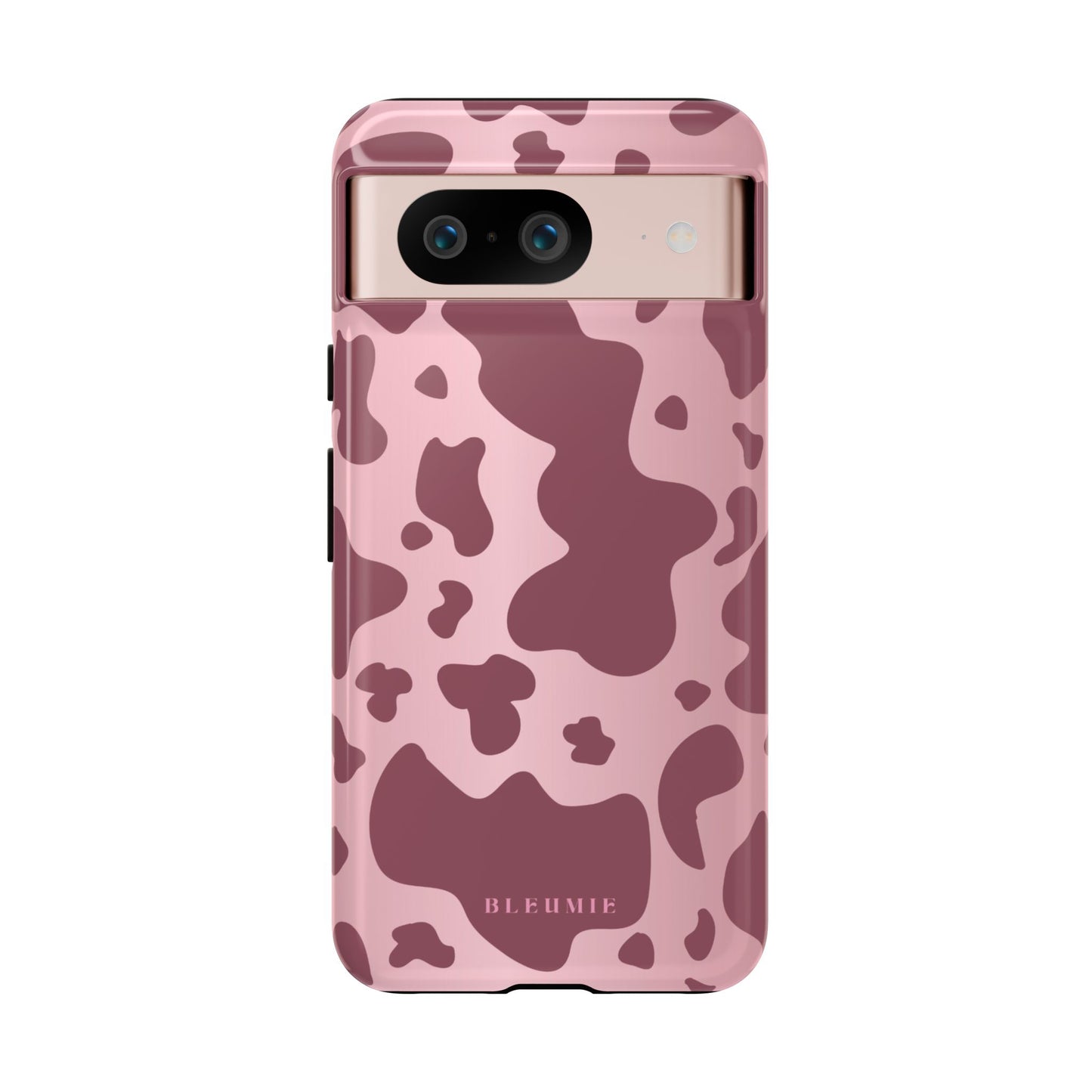 Mauve Cow Print Tough Phone Case Google Pixel 8 BLEUMIE