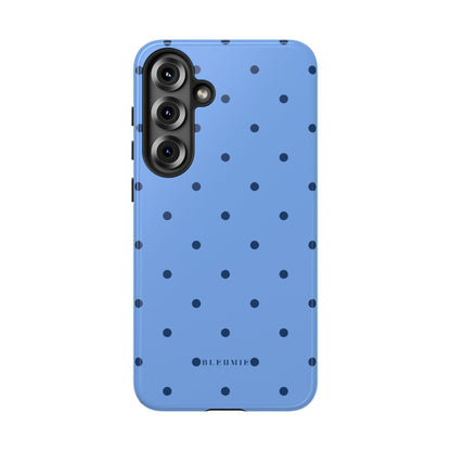 Blue Polka Dot Tough Phone Case Samsung Galaxy S25 Plus BLEUMIE