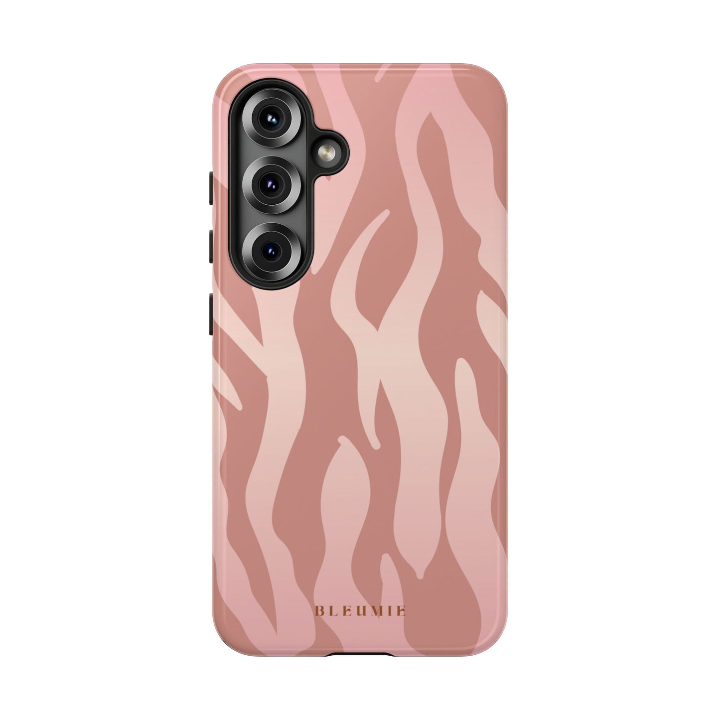 Rosé Zebra Print Tough Phone Case Samsung Galaxy S25 BLEUMIE