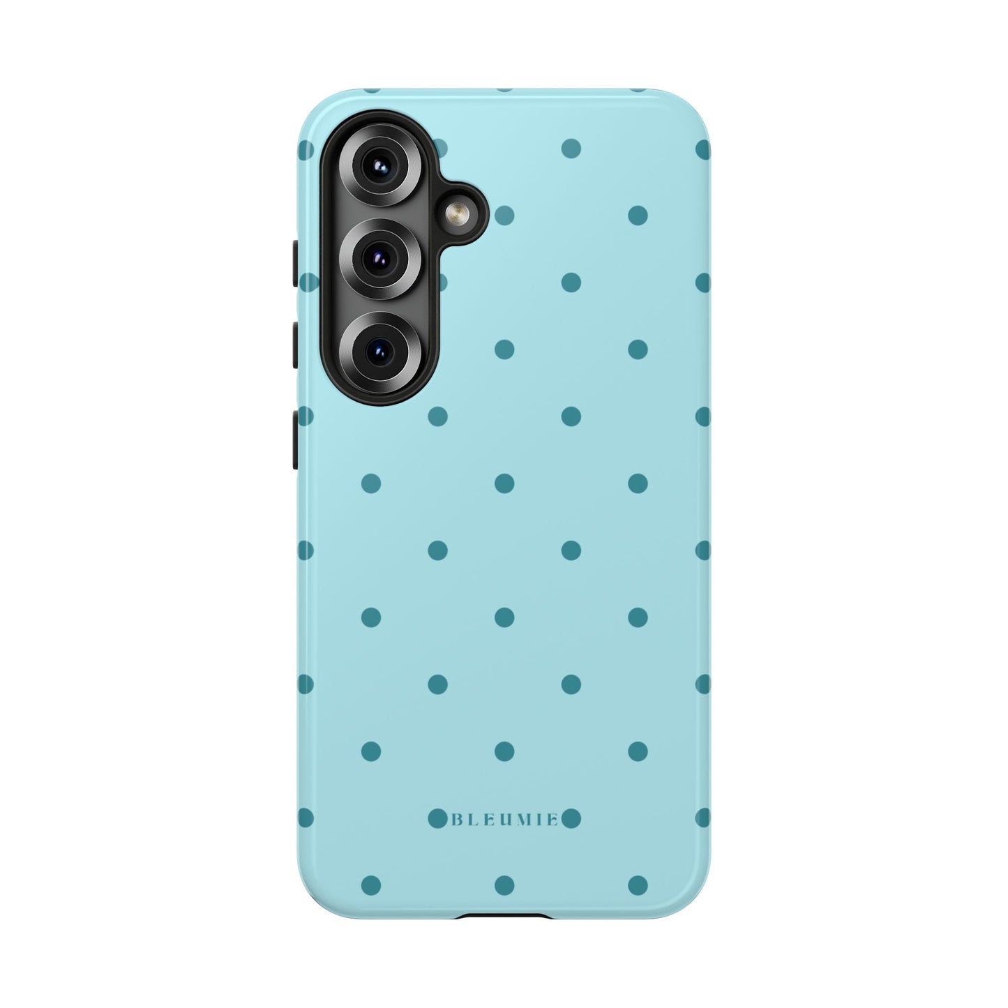 Mint Polka Dot Tough Phone Case Samsung Galaxy S25 BLEUMIE
