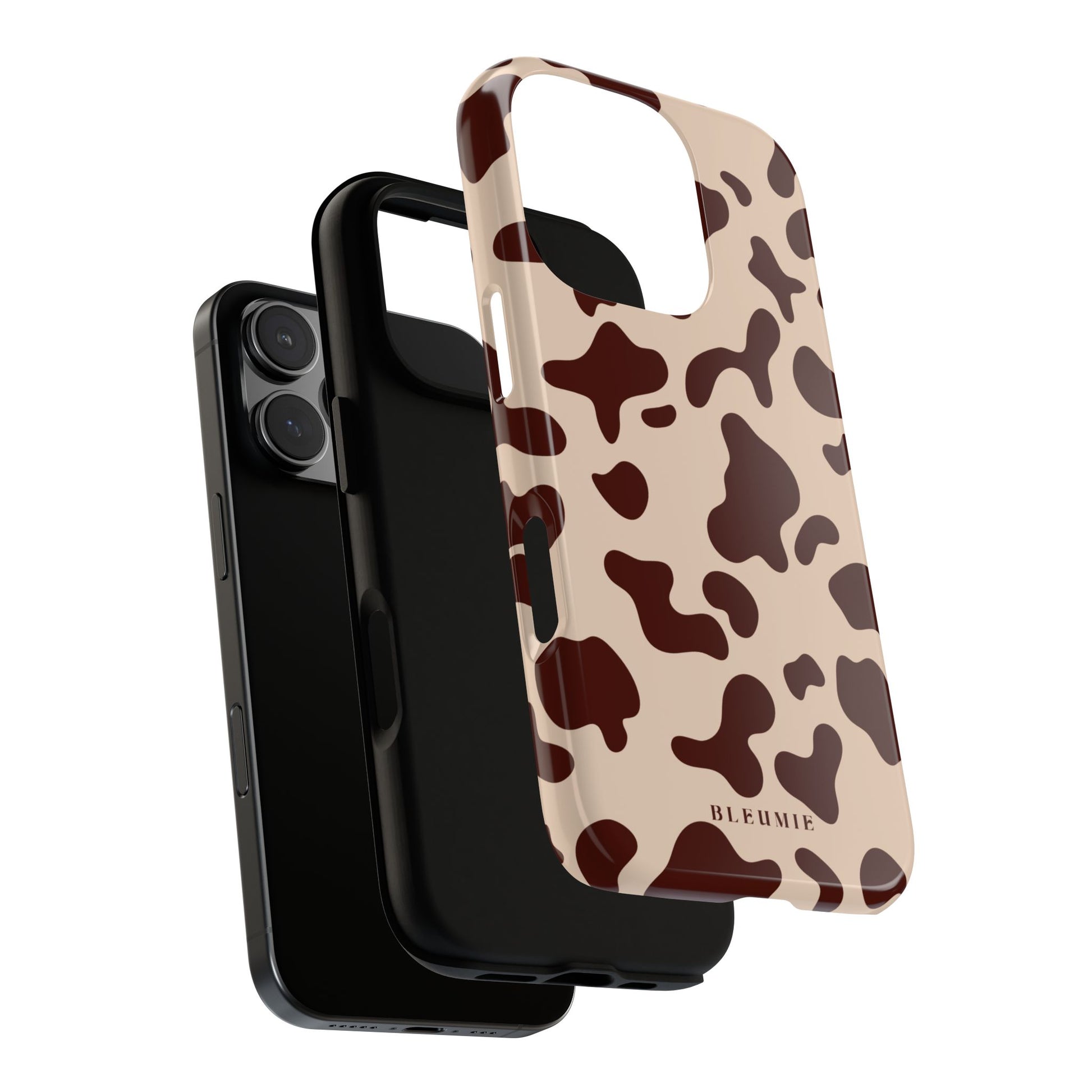 Mocha Cow Print Tough Phone Case BLEUMIE