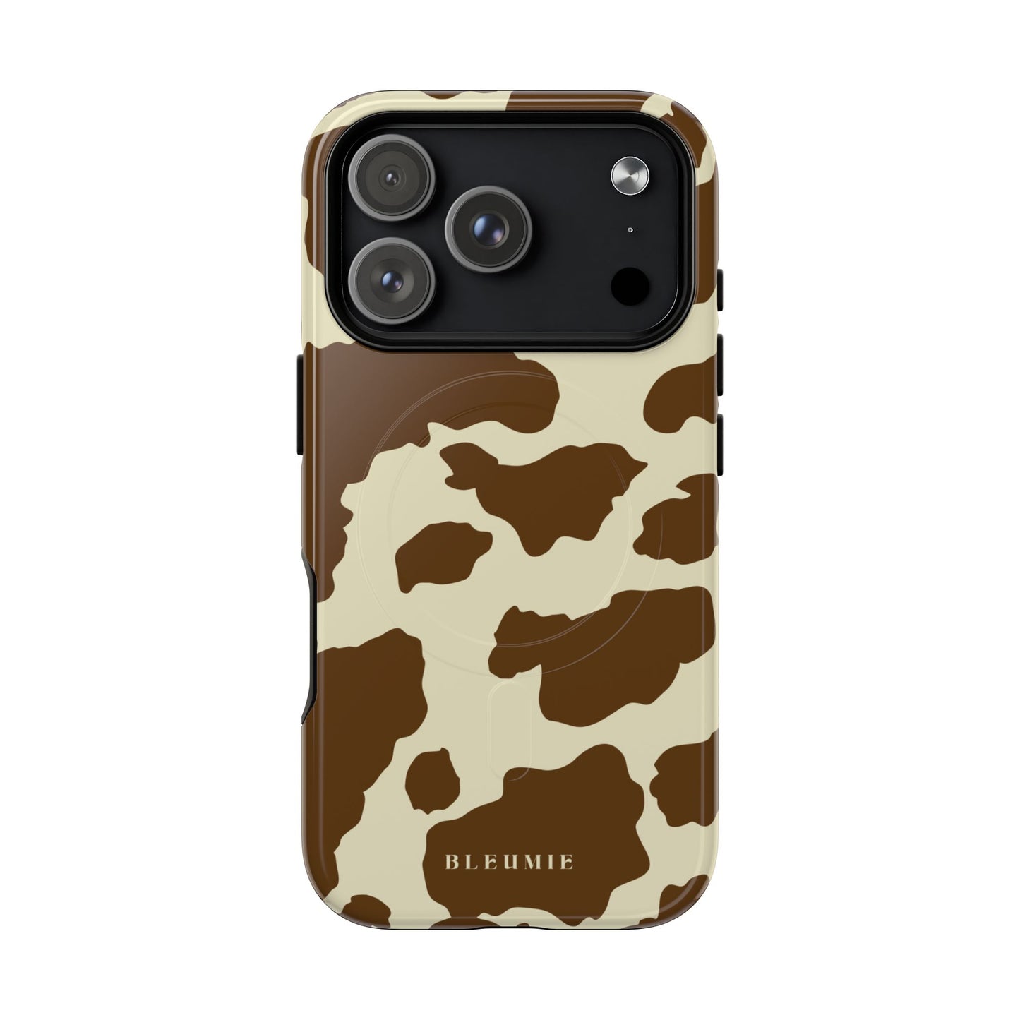 Camo Cow Print MagSafe iPhone Cases iPhone 17 Pro Glossy BLEUMIE