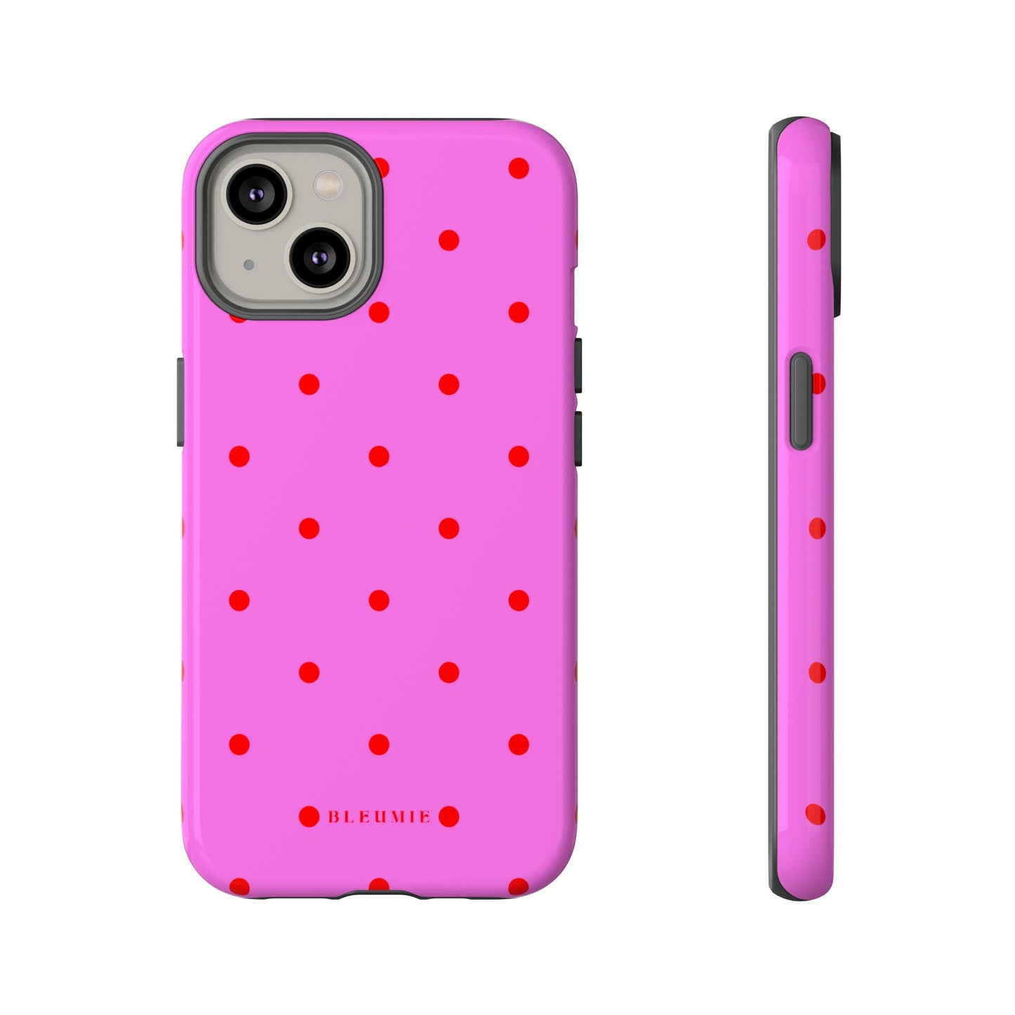 Pinka Polka Dot Tough Phone Case iPhone 14 BLEUMIE