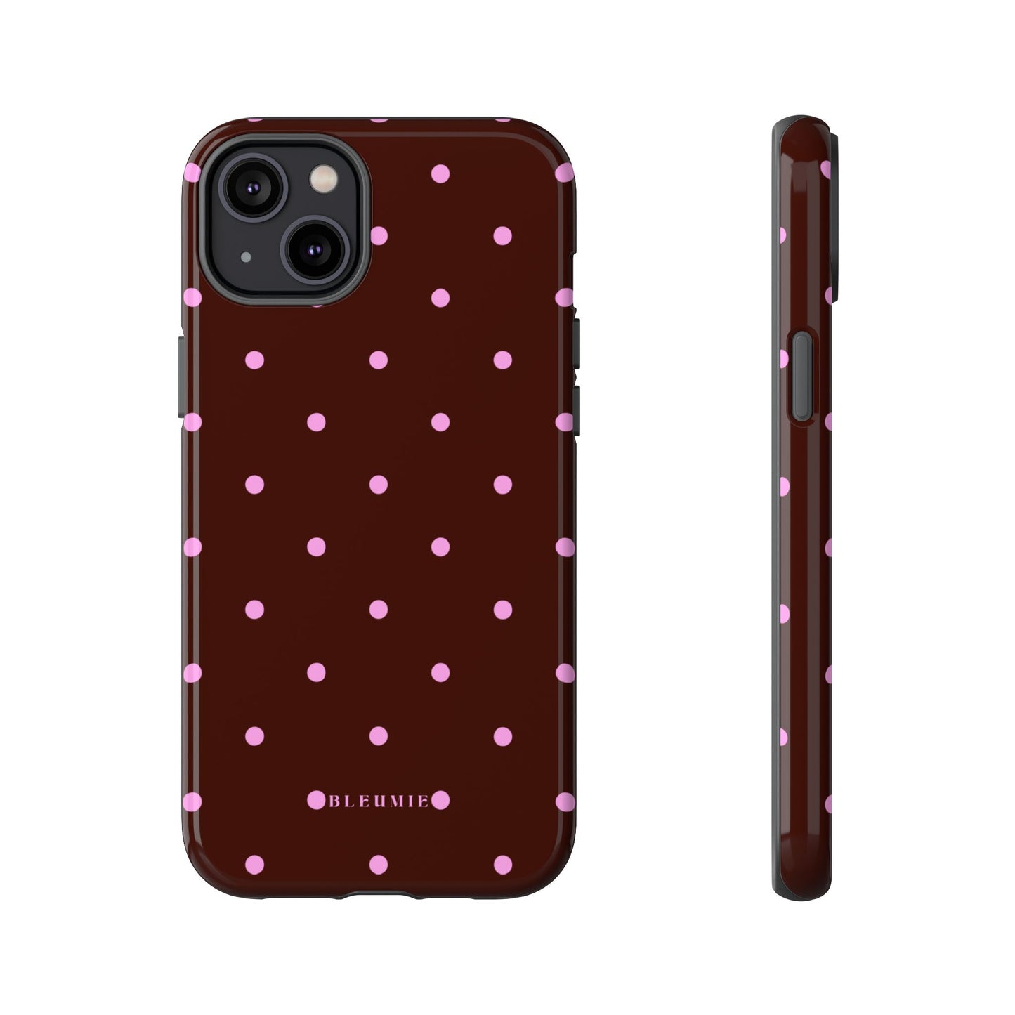 Berry Polka Dot Tough Phone Case iPhone 14 Plus BLEUMIE