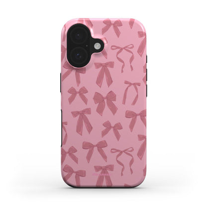 Chic Pink Bow Tough Phone Case