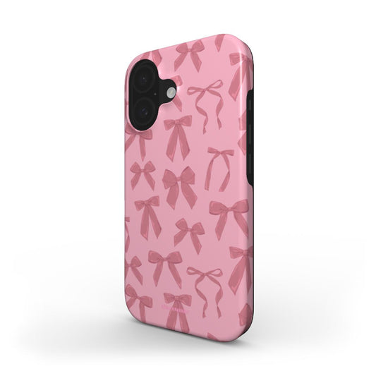 Chic Pink Bow Tough Phone Case