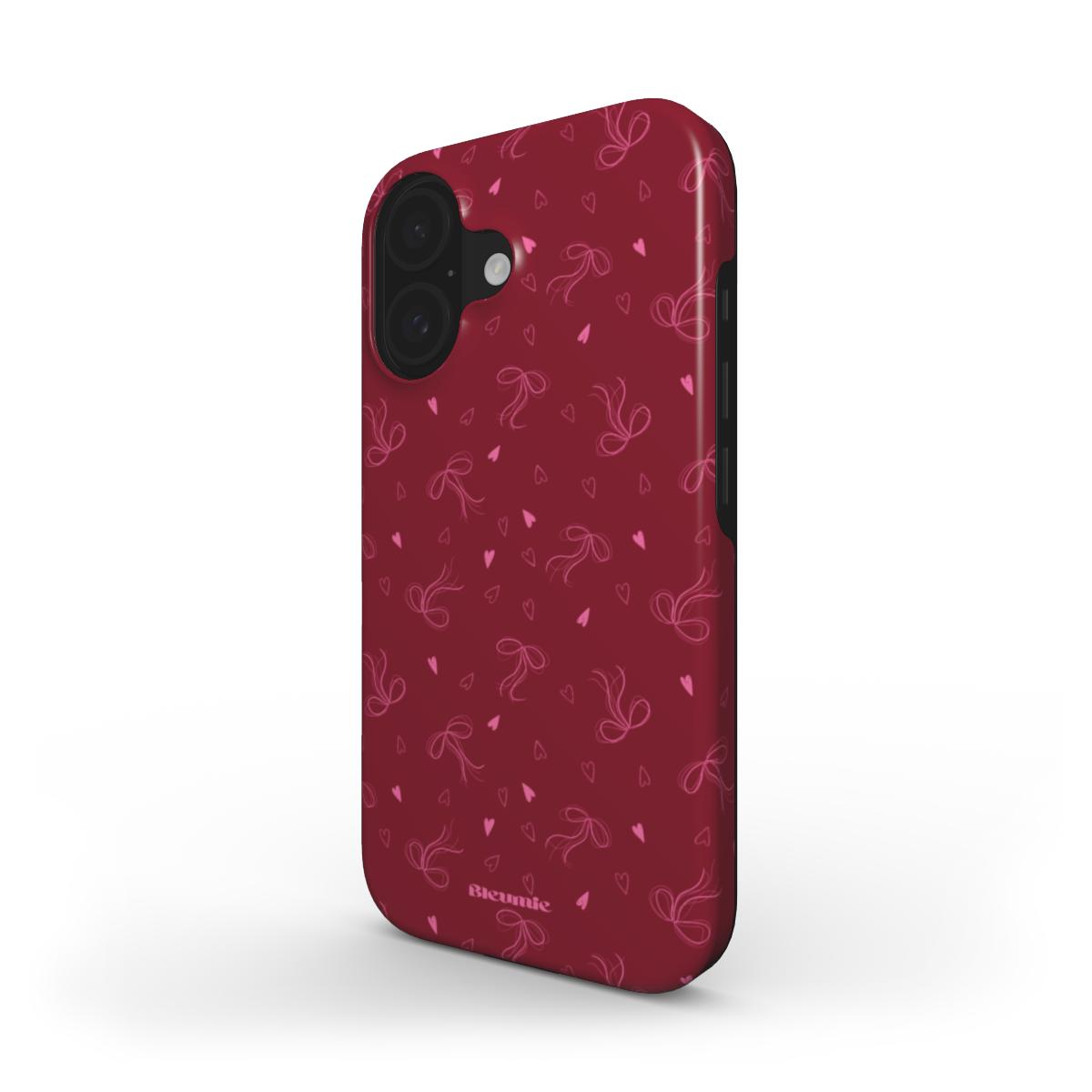 Red Girlie Hearts Tough Phone Case