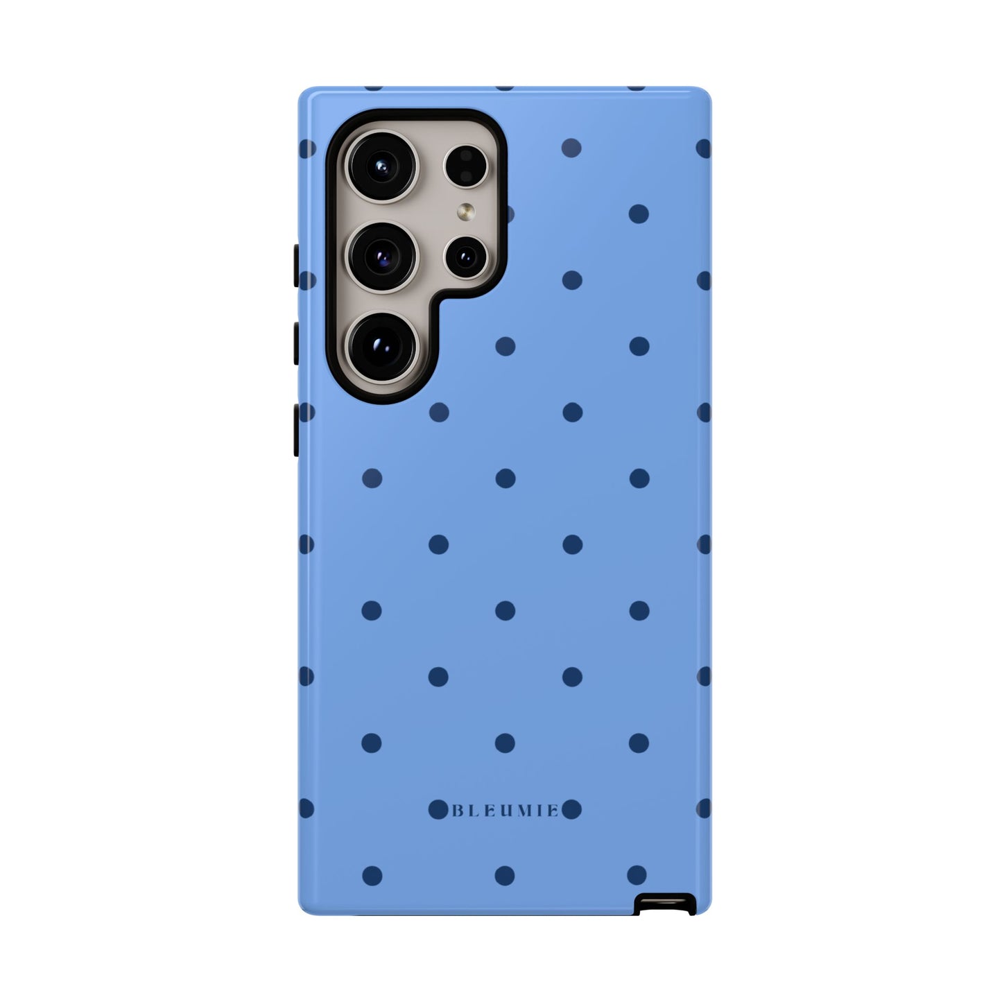 Blue Polka Dot Tough Phone Case Samsung Galaxy S24 Ultra BLEUMIE