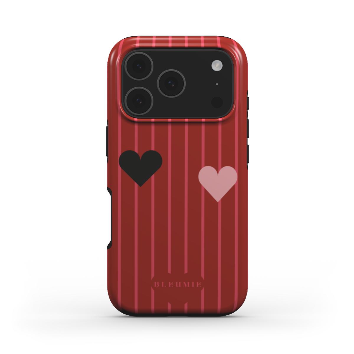 Stripe Hearts Tough Phone Case BLEUMIE