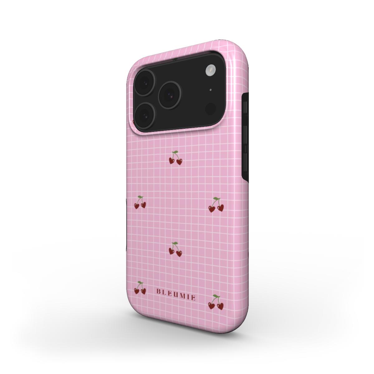 Ruled Cherry Heart Tough Phone Case